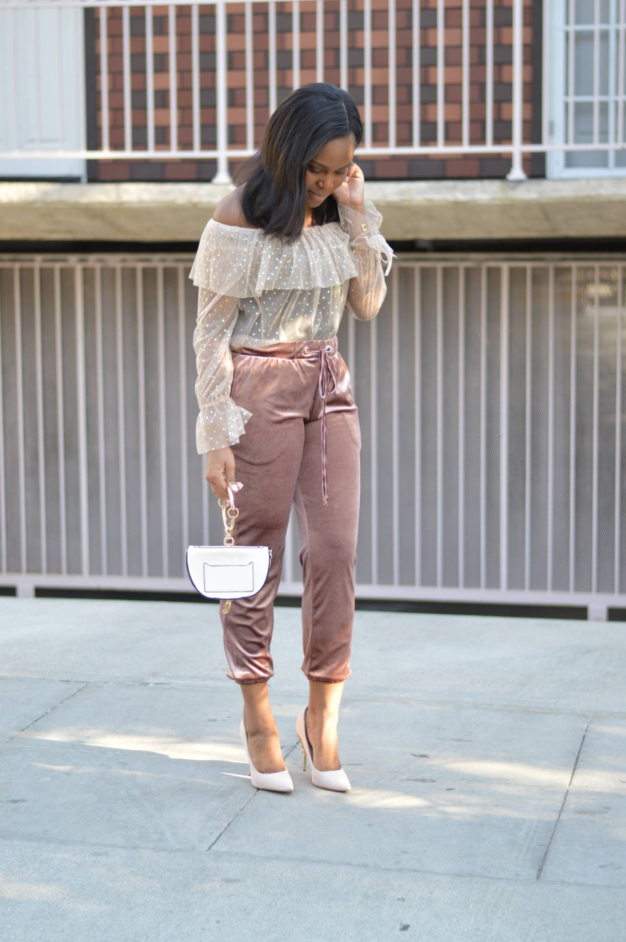 Velvet Jogger Style - Le Fab Chic 