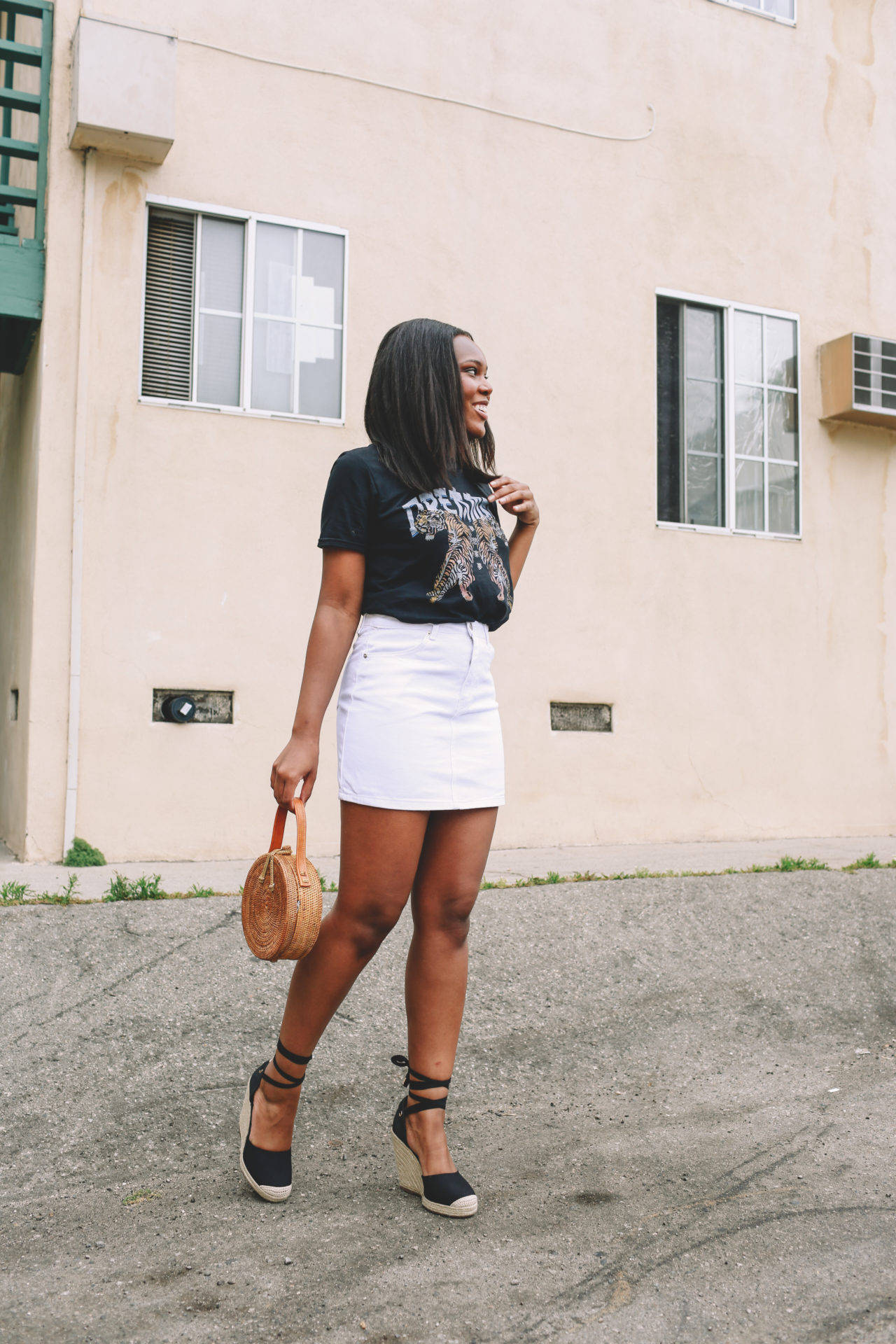 Graphic Tee Outfit Idea - Le Fab Chic