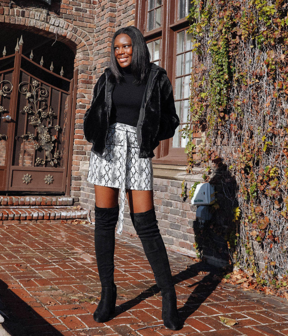 Snake print clearance boots outfit ideas